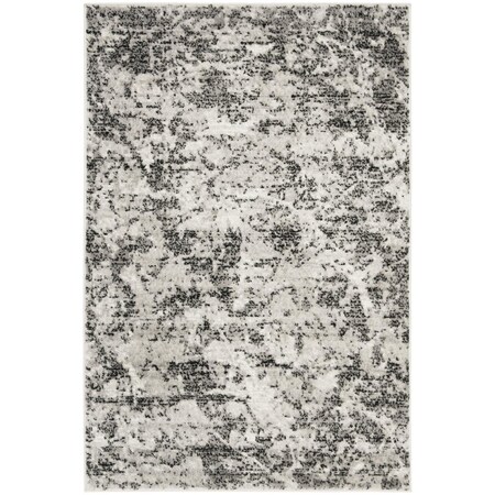 Flowers First 3 x 5 ft. Skyler Contemporary Rectangle Power Loomed Rug Charcoal & Ivory FL1857965